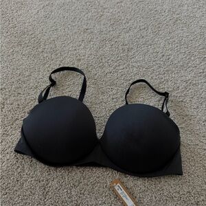 SKIMS Black Push-Up T-Shirt Bra - Strapless 36C
